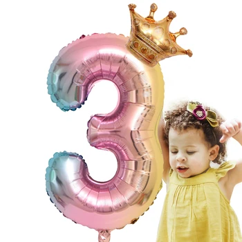 Large 32inch Helium Air Digit Figure Big Crown Number Foil Balloon Birthday Party Decorations Kids
Large 32inch Helium Air Digit Figure Big Crown Number Foil Balloon Birthday Party Decorations Kids