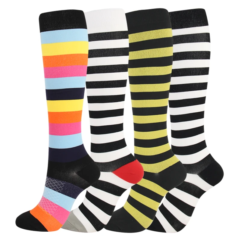 Knee High Striped Compression Socks Leg Stocking For Anti Fatigue Pain Relief Socks Mens Unisex Calf Support Runing Socks
Knee High Striped Compression Socks Leg Stocking For Anti Fatigue Pain Relief Socks Mens Unisex Calf Support Runing Socks