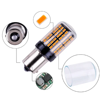 Automotive LED turn signal 7440 3014 144SDM highlight reversing light decoding constant current 1156