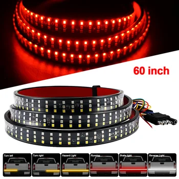 BEVINSEE 60" Triple Row LED Tailgate Light Bar light up Reverse Turn Signal Brake Running Reversing Double Flashing LEDs
BEVINSEE 60" Triple Row LED Tailgate Light Bar light up Reverse Turn Signal Brake Running Reversing Double Flashing LEDs
