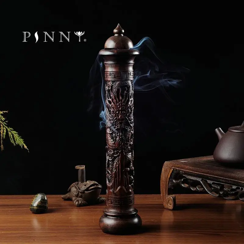 PINNY Ebony Wood Dragon Sculpture Stick Incense Burner Wood Pomades Joss Sticks Incense Holder Handmade Censer Aromatherapy
PINNY Ebony Wood Dragon Sculpture Stick Incense Burner Wood Pomades Joss Sticks Incense Holder Handmade Censer Aromatherapy