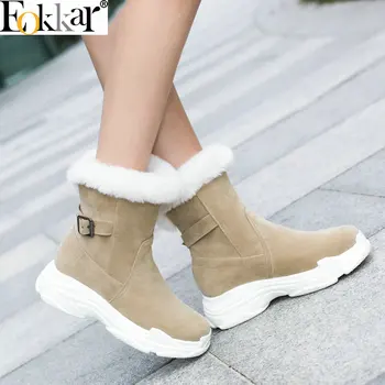 Eokkar 2020 Women Ankle Boots Winter Boots Fashion Women Shoes Platform All Match Warm Fur Flock Casual Ladies Boots Size 34-43
Eokkar 2020 Women Ankle Boots Winter Boots Fashion Women Shoes Platform All Match Warm Fur Flock Casual Ladies Boots Size 34-43