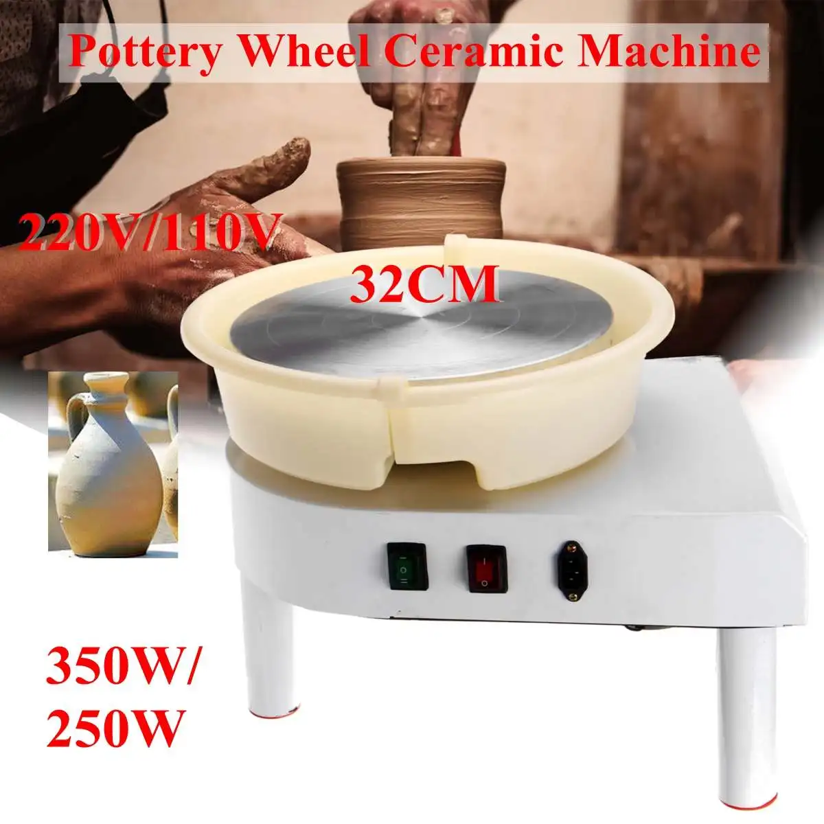 

2019 New Turntable 250W/350W Electric Tours Wheel Pottery Machine Ceramic Clay Potter Art For Ceramic Work Ceramics 110V/220V