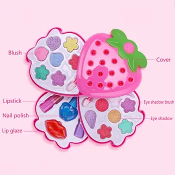 Strawberry Shape Cosmetics Makeup Set Princess Girl Eyeshadow Lip Gloss Brushes Kit Pretend Play Toys Children Gift 72XC
Strawberry Shape Cosmetics Makeup Set Princess Girl Eyeshadow Lip Gloss Brushes Kit Pretend Play Toys Children Gift 72XC