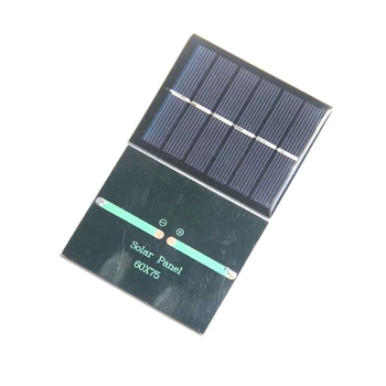 Epoxy 0.6W 3V Solar Cell Polycrystalline Solar Panels Small Solar Power Battery Charger Solar Led Light 60*75MM 100pcs
Epoxy 0.6W 3V Solar Cell Polycrystalline Solar Panels Small Solar Power Battery Charger Solar Led Light 60*75MM 100pcs