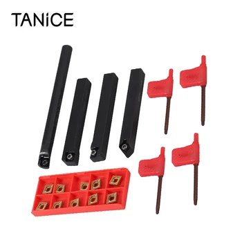 TANiCE 4 Set Practical 12mm Shank Lathe Turning Tool Boring Holder +10Pcs Carbide Insert Blades Hot For Semi-Finishing Finishing
TANiCE 4 Set Practical 12mm Shank Lathe Turning Tool Boring Holder +10Pcs Carbide Insert Blades Hot For Semi-Finishing Finishing