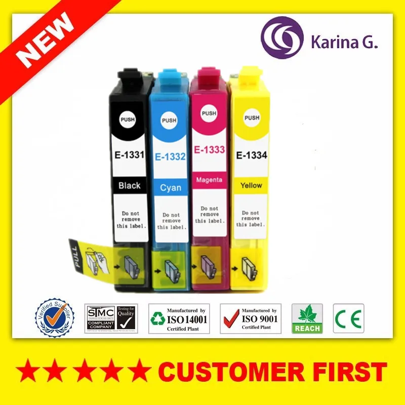 Совместимый чернильный картридж для Epson T1331, T1331-T1334, подходит для Epson Stylus T12/T22/T25/TX120/TX123/TX125/TX129/TX235 и т. д.
Совместимый чернильный картридж для Epson T1331, T1331-T1334, подходит для Epson Stylus T12/T22/T25/TX120/TX123/TX125/TX129/TX235 и т. д.