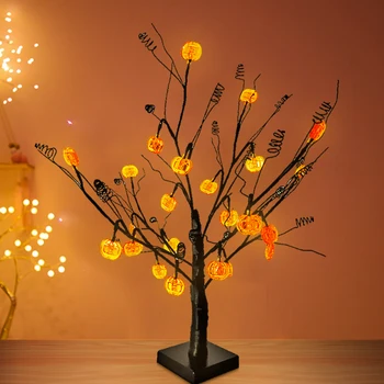 VKTECH New 24 Head Halloween Decor LED Simulation Tree Shaped Pumpkin Light Battery Twig Table Lamp for Festival Halloween Gifts
VKTECH New 24 Head Halloween Decor LED Simulation Tree Shaped Pumpkin Light Battery Twig Table Lamp for Festival Halloween Gifts