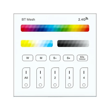 Bluetooth MESH High-Voltage Smart Press Wall Switch Panel Indoor Lighting 2.4G Unlimited Panel Control
Bluetooth MESH High-Voltage Smart Press Wall Switch Panel Indoor Lighting 2.4G Unlimited Panel Control