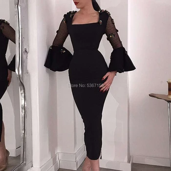 Black Mermaid Evening Dresses Tulle Long Sleeves Boat Neck Muslim Party Prom Dress Arabic Evening Gowns Robe De Soiree
Black Mermaid Evening Dresses Tulle Long Sleeves Boat Neck Muslim Party Prom Dress Arabic Evening Gowns Robe De Soiree