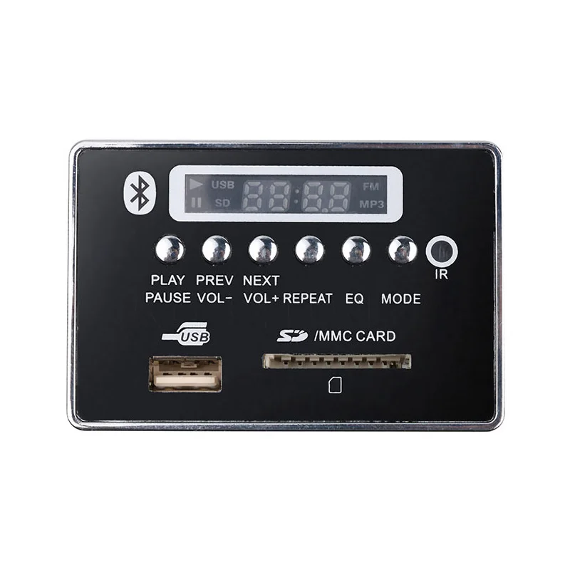 Фото MP3 WMA Decoder Board Player Car Audio USB TF FM Radio Module Wireless Bluetooth 5V 12V Remote Control For Accessories | Электроника