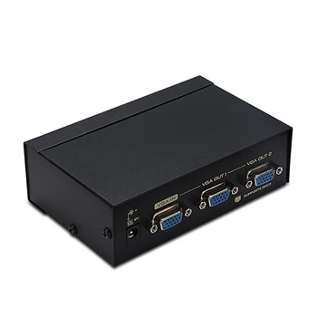 2 Port VGA Video Splitter Distributor 250Mhz 1 input 2 Output 1 Computer 2 Monitors High Resolution 1920*1440 FJ-2502
2 Port VGA Video Splitter Distributor 250Mhz 1 input 2 Output 1 Computer 2 Monitors High Resolution 1920*1440 FJ-2502