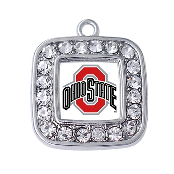 Hot popular transparent enamel mirror US Ohio state university basketball sports label metal charm 
Hot popular transparent enamel mirror US Ohio state university basketball sports label metal charm