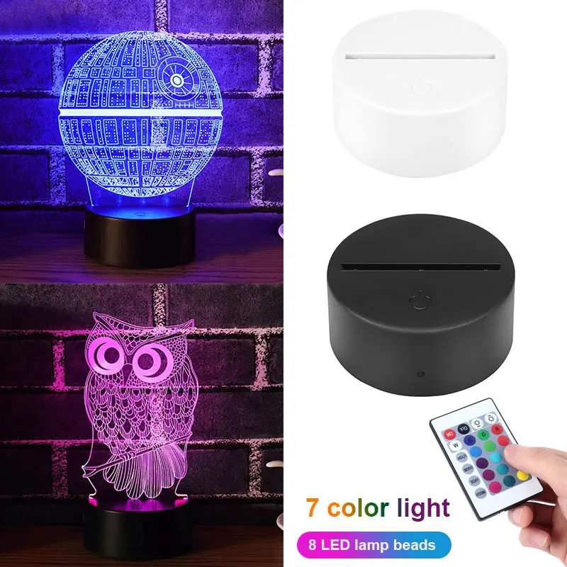 DC 5V Touch Lamp Bases with Remote Control Lamp Holder 3D Night Light Indoor Display Home Ornament Light Base Christmas Lights
DC 5V Touch Lamp Bases with Remote Control Lamp Holder 3D Night Light Indoor Display Home Ornament Light Base Christmas Lights