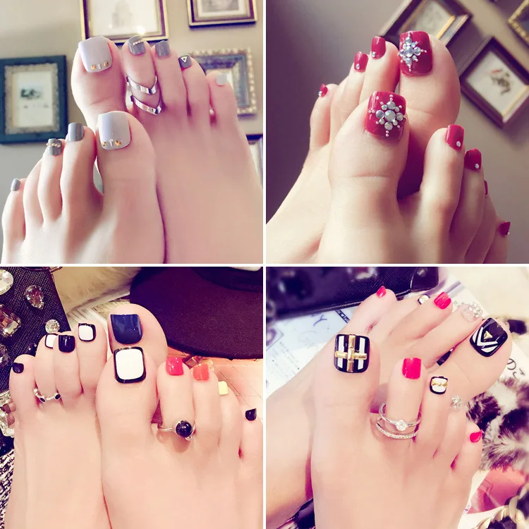 24pcs in a Set Fake Toenail Nail Art Tips Oval Pink Flower Decorated False Toenail Nails Art Tips Full Cover Manicure With Glue 
24pcs in a Set Fake Toenail Nail Art Tips Oval Pink Flower Decorated False Toenail Nails Art Tips Full Cover Manicure With Glue