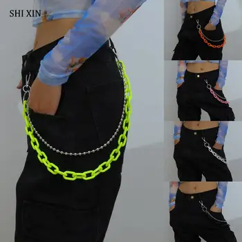 SHIXIN 2 Layered Hip Hop Acrylic Chunky Waist Key Chain for Keys/Wallet Belt Pants Chain Women Fashion Keychain Jewelry Jeans
SHIXIN 2 Layered Hip Hop Acrylic Chunky Waist Key Chain for Keys/Wallet Belt Pants Chain Women Fashion Keychain Jewelry Jeans