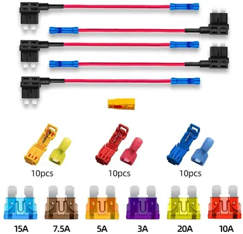 HM Adapter Add-A-Circuit 12V Mini ATM Apm Blade Fuse Holder,Quick Splice Wire Terminals T-Tap Self-stripping with Nylon Fully I
HM Adapter Add-A-Circuit 12V Mini ATM Apm Blade Fuse Holder,Quick Splice Wire Terminals T-Tap Self-stripping with Nylon Fully I