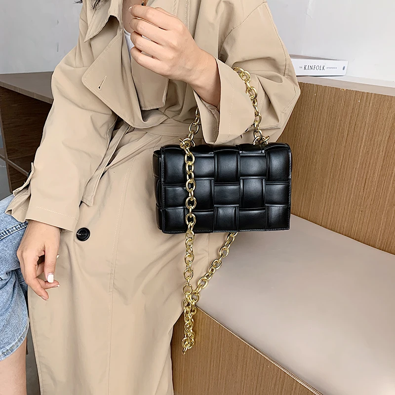 Woven Flap Crossbody bag 2021 Fashion New High quality PU Leather Women's Designer Handbag Chain Tote Shoulder Messenger Bag Woven Flap Crossbody bag 2021 Fashion New High quality PU Leather Women's Designer Handbag Chain Tote Shoulder Messenger Bag