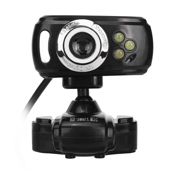 A2 LED Web Camera USB Webcam 360 Degree MIC Clip-On Web Cam for Youtube Computer PC Laptop Notebook Camera Black
A2 LED Web Camera USB Webcam 360 Degree MIC Clip-On Web Cam for Youtube Computer PC Laptop Notebook Camera Black