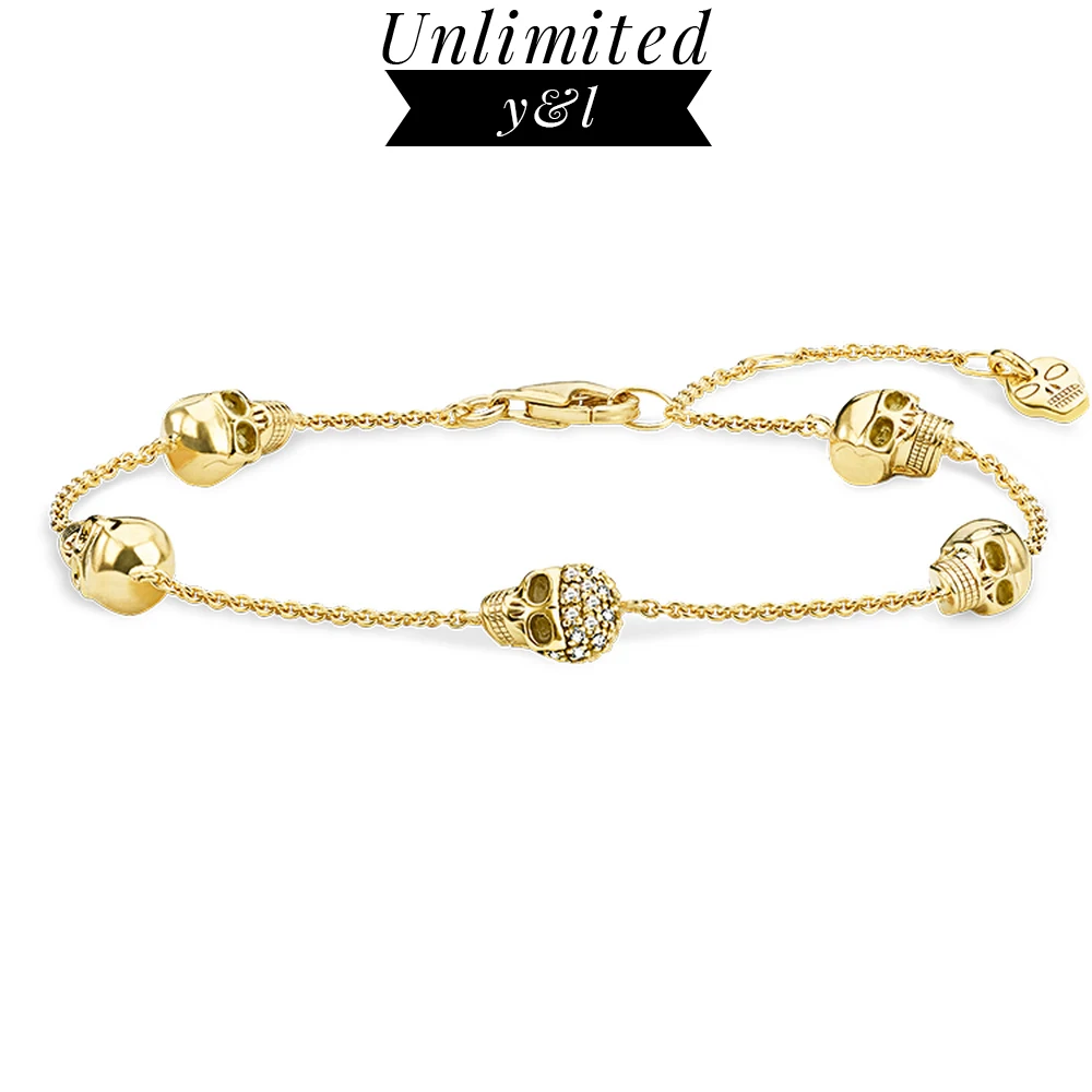Gold Skull Link Chain Bracelets for Women Men Thomas Style 925 Sterling Silver Skeleton Fashion Jewelry Gift 2020 New Wholesale
Gold Skull Link Chain Bracelets for Women Men Thomas Style 925 Sterling Silver Skeleton Fashion Jewelry Gift 2020 New Wholesale