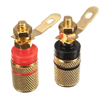CLAITE Wholesale Gold Plated Amplifier Speaker Terminal Binding Post Banana Plug Socket Connector for Audio Speaker
CLAITE Wholesale Gold Plated Amplifier Speaker Terminal Binding Post Banana Plug Socket Connector for Audio Speaker