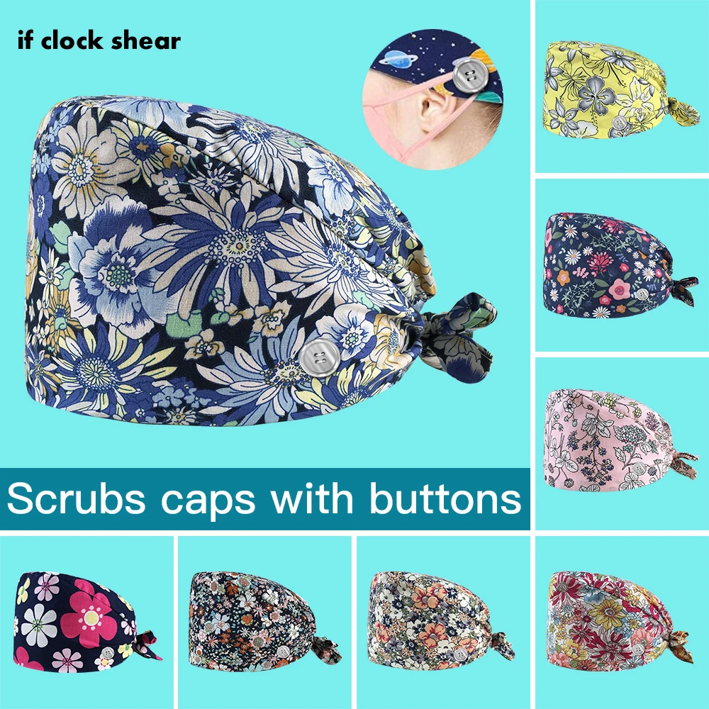 High Quality Scrubs Caps Adjustable Floral printing pet grooming Work Caps buttons Cotton beauty salon Work Hats men and women
High Quality Scrubs Caps Adjustable Floral printing pet grooming Work Caps buttons Cotton beauty salon Work Hats men and women