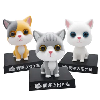 11cm Flocked cat shakes head doll car accessories mobile phone bracket high grade lovely desktop accessories car decoration gift 
11cm Flocked cat shakes head doll car accessories mobile phone bracket high grade lovely desktop accessories car decoration gift