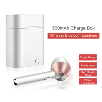 Mini Unilateral In-Ear Earbuds Wireless Earphones 4.2 HD talk Music Bluetooth Earphone Handsfree Headset with Charge Box 400mAh
Mini Unilateral In-Ear Earbuds Wireless Earphones 4.2 HD talk Music Bluetooth Earphone Handsfree Headset with Charge Box 400mAh
