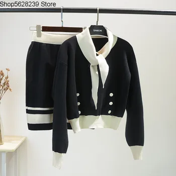 Small Xiangfeng Butterfly Bow Tie Sweater Knitting Shirt Bag Hip Half Body Skirt Sweet Hong Kong Flavor Two Piece Suit Female
Small Xiangfeng Butterfly Bow Tie Sweater Knitting Shirt Bag Hip Half Body Skirt Sweet Hong Kong Flavor Two Piece Suit Female