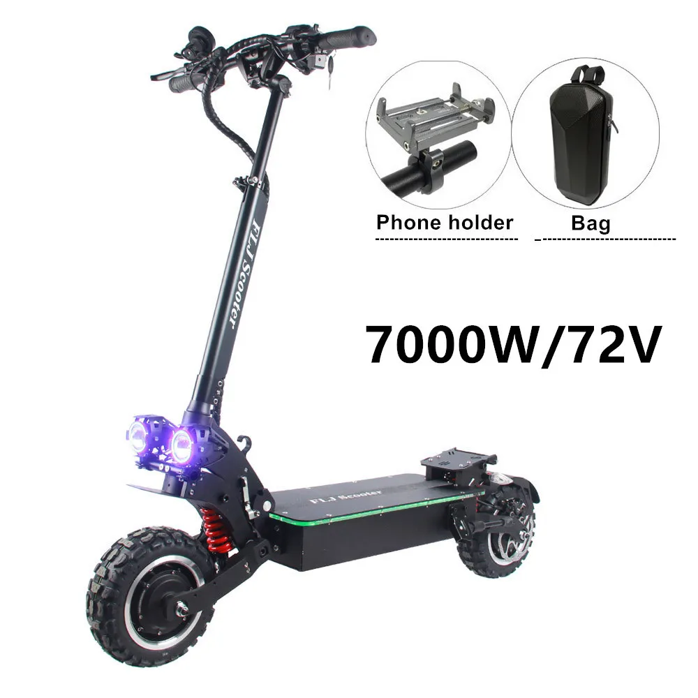 FLJ Upgraded 72V 7000W Electric Scooter with Dual motor Fast Top Speed E Bike Road tire Scooter electrico
FLJ Upgraded 72V 7000W Electric Scooter with Dual motor Fast Top Speed E Bike Road tire Scooter electrico