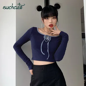 SUCHCUTE E-girl women's T-shirt ribbed blue tops female y2k long sleeve summer 2020 fashion streetwear tee 90s aesthetic clothes
SUCHCUTE E-girl women's T-shirt ribbed blue tops female y2k long sleeve summer 2020 fashion streetwear tee 90s aesthetic clothes