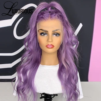 Purple Lace Front Human Hair Wigs For Women Body Wave Brazilian Remy Transparent Lace Wigs Colored 180 Density Lace Front Wig
Purple Lace Front Human Hair Wigs For Women Body Wave Brazilian Remy Transparent Lace Wigs Colored 180 Density Lace Front Wig