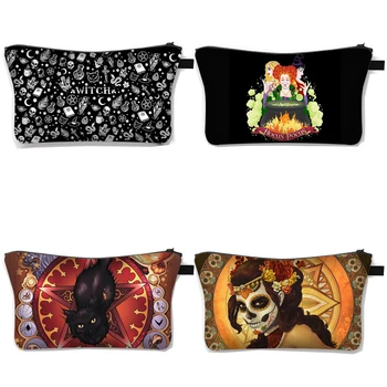 Hocus Pocus Witch Cosmetic Bag Black Cat Witchcraft Women Makeup Bags Girls Cosmetic Case Large Capacity Make Up Pouch Bags
Hocus Pocus Witch Cosmetic Bag Black Cat Witchcraft Women Makeup Bags Girls Cosmetic Case Large Capacity Make Up Pouch Bags