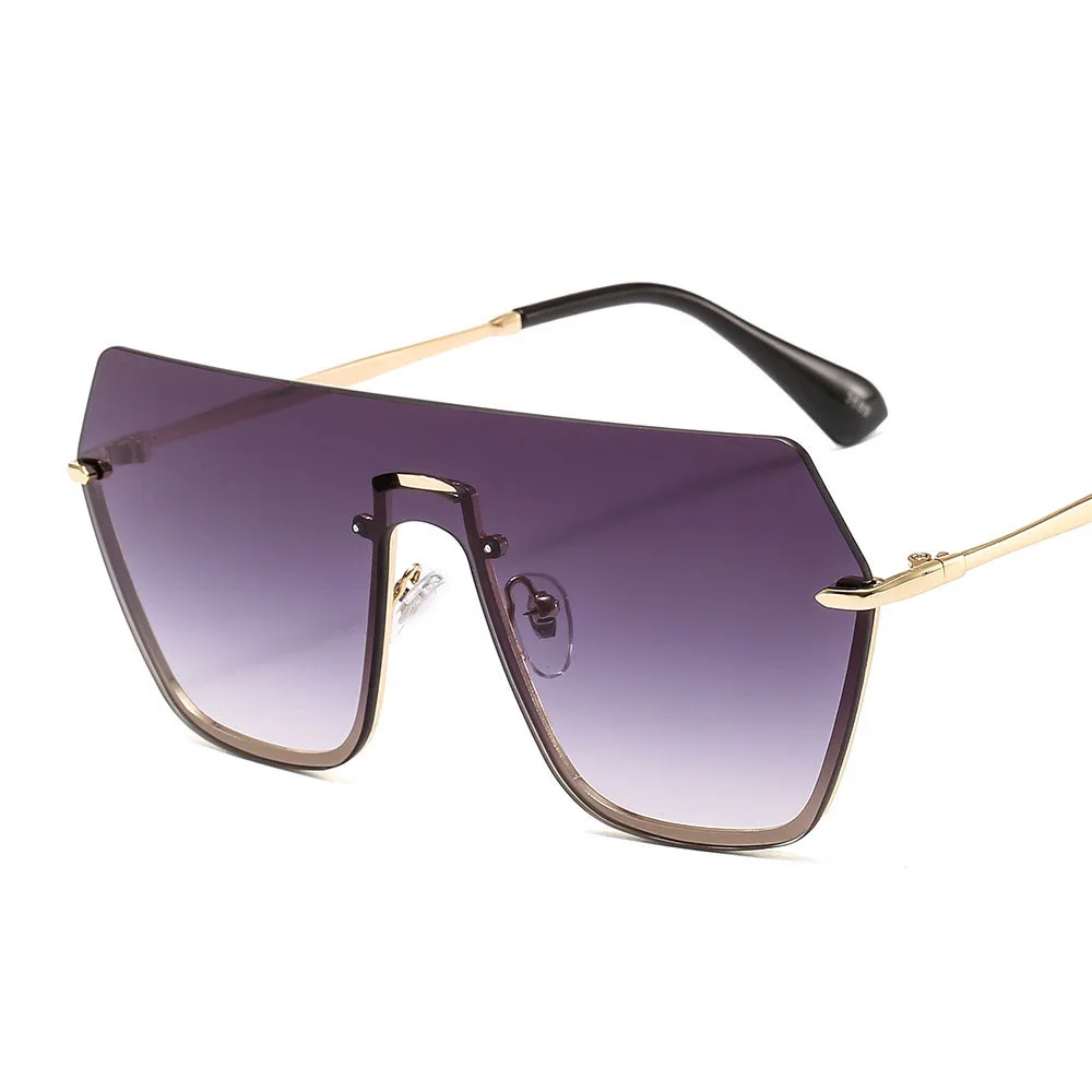 Fashion luxury half frame gradient sunglasses for men women Retro classic large frame one-piece Eyewear Grey pink goggles UV400
Fashion luxury half frame gradient sunglasses for men women Retro classic large frame one-piece Eyewear Grey pink goggles UV400
