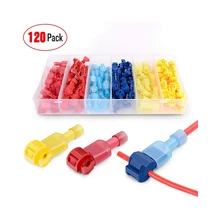 120 Pcs boxed red, blue and yellow T-type break free wiring quick connect terminal main line branch ant clamp 
120 Pcs boxed red, blue and yellow T-type break free wiring quick connect terminal main line branch ant clamp