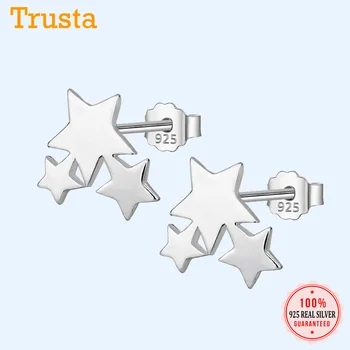 Trusta 100% 925 Sterling Silver Women's Jewelry Fashion Cute Small Stars Stud Earrings Gift For School Girls Teens Lady DS85
Trusta 100% 925 Sterling Silver Women's Jewelry Fashion Cute Small Stars Stud Earrings Gift For School Girls Teens Lady DS85