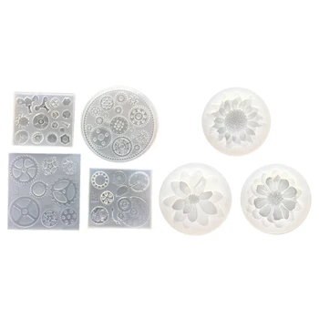 7 Pcs Molds:4 Pcs for Jewelry Making Unique Punk Gear Wheel Clock Designs & 3 Pcs 3D Flower Moulds Mold Resin Jewelry Pendant Ma
7 Pcs Molds:4 Pcs for Jewelry Making Unique Punk Gear Wheel Clock Designs & 3 Pcs 3D Flower Moulds Mold Resin Jewelry Pendant Ma