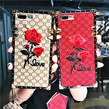 Luxury 3D Embroidery Rose Flower Phone Case For Samsung Galaxy S10 S9 S8 Plus Note 9 A50 A70 Square Back Cover
Luxury 3D Embroidery Rose Flower Phone Case For Samsung Galaxy S10 S9 S8 Plus Note 9 A50 A70 Square Back Cover