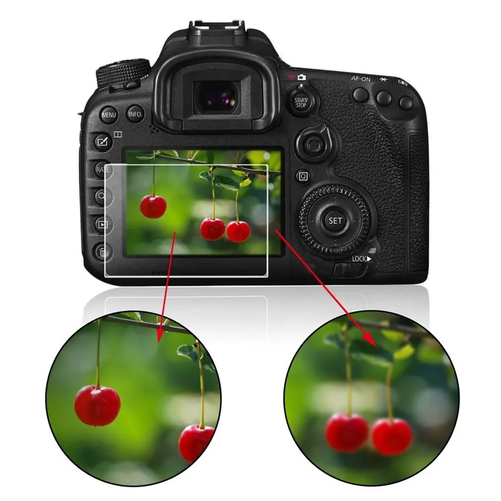 Screen Protector For Canon 550D 60D 600D Tempered Glass LCD Screen Film Protector 0.4mm HD Protective Waterproof Cover