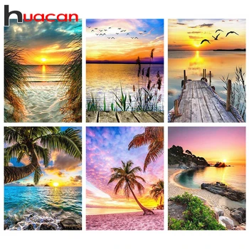 Huacan Diamond Painting 5d Landscape Full Square Drill Diamond Mosaic Cross Stitch Seaside Sunset Needlework Wall Art Home Decor
Huacan Diamond Painting 5d Landscape Full Square Drill Diamond Mosaic Cross Stitch Seaside Sunset Needlework Wall Art Home Decor