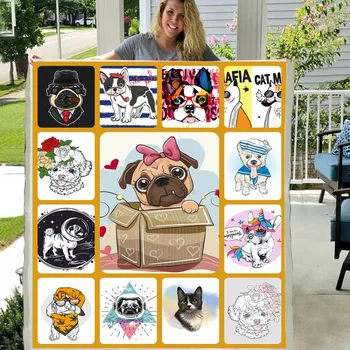 Cartoon Dogs Pet Series Throw Blanket Soft Microfiber Sherpa Fleece Home Travel Blanket for Couch Bed 150x200cm
Cartoon Dogs Pet Series Throw Blanket Soft Microfiber Sherpa Fleece Home Travel Blanket for Couch Bed 150x200cm