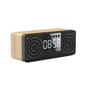 New wooden bluetooth speaker Clock alarm clock U disk insert TF card radio multimedia Small speaker gift
New wooden bluetooth speaker Clock alarm clock U disk insert TF card radio multimedia Small speaker gift