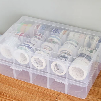 15 Grids Transparent Multi-function Storage Box Plastic Adhesive Tape Washi Organizer Case Jewelry Case Supplies Stationery
15 Grids Transparent Multi-function Storage Box Plastic Adhesive Tape Washi Organizer Case Jewelry Case Supplies Stationery