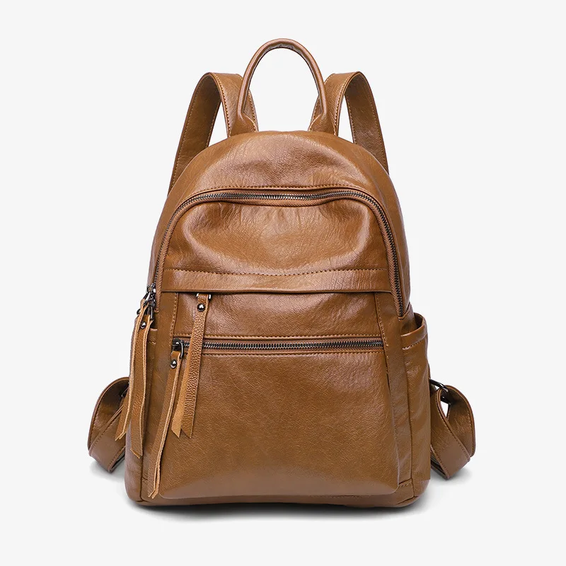 Backpack Female Large Capacity 2020 New Fashion All-match Soft Leather Anti-Theft Backpack Student Bag Casual Travel Bag
Backpack Female Large Capacity 2020 New Fashion All-match Soft Leather Anti-Theft Backpack Student Bag Casual Travel Bag