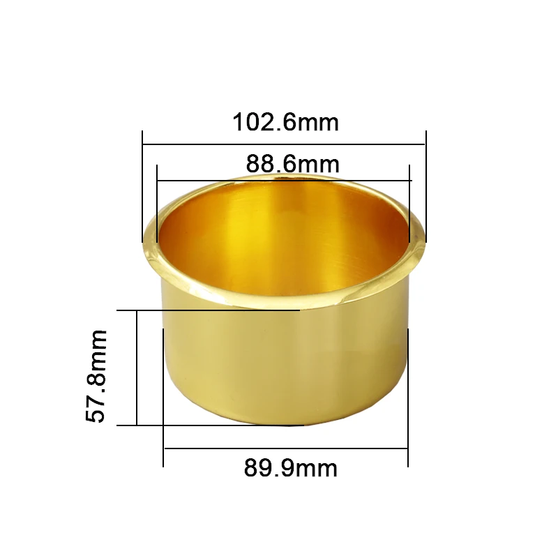 

2 PCS Stainless Steel Table Cup Holder Drink Holders for RV Commercial Car Ashtray Table Cup with Golden color