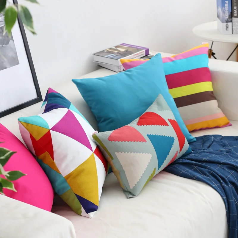 45X30/40/45/50/60cm Simple modern sofa cotton cushion cover pillow case geometric colorful waist pillowcase cover for backrest
45X30/40/45/50/60cm Simple modern sofa cotton cushion cover pillow case geometric colorful waist pillowcase cover for backrest