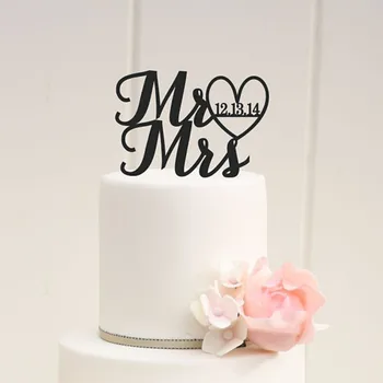 Personalized Mr Mrs Wedding Cake Topper Custom Wedding Date Cake Topper Mariage Engagement Cake Decoration
Personalized Mr Mrs Wedding Cake Topper Custom Wedding Date Cake Topper Mariage Engagement Cake Decoration