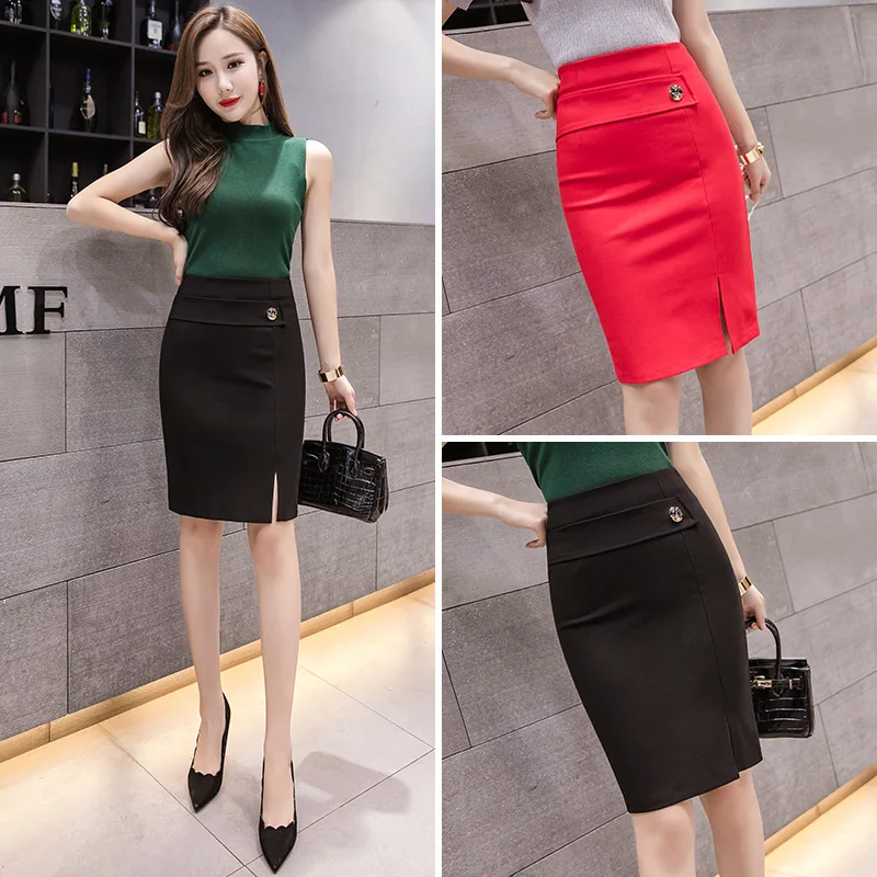 2019 Spring And Summer New Style Korean-style High-waisted Slimming Mid-length Skirt Business Dress Bag Skirt One-step Skirt Ski
2019 Spring And Summer New Style Korean-style High-waisted Slimming Mid-length Skirt Business Dress Bag Skirt One-step Skirt Ski
