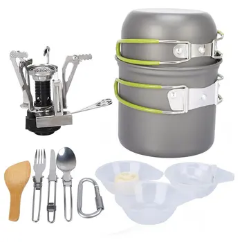 Set of Pots Outdoor Camping Utensils Aluminium Alloy Kettle Folding Spoon Cooking Set Camping Cookware
Set of Pots Outdoor Camping Utensils Aluminium Alloy Kettle Folding Spoon Cooking Set Camping Cookware