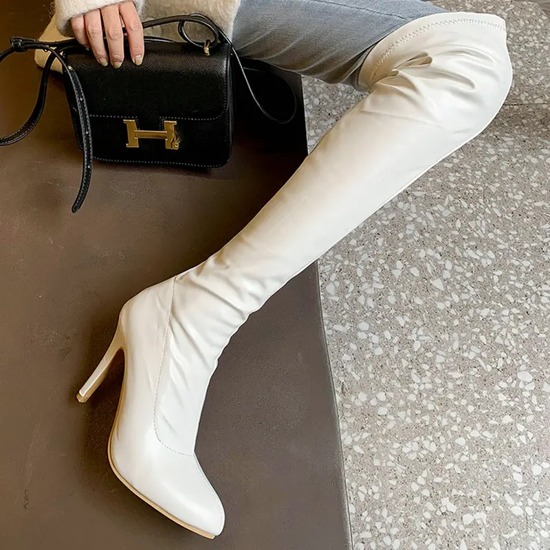 2021 Autumn New Colors Women's Long Boots Fashion Pointed Stiletto High Heels Side Zipper Winter Warm Over the Knee Boots Female
2021 Autumn New Colors Women's Long Boots Fashion Pointed Stiletto High Heels Side Zipper Winter Warm Over the Knee Boots Female